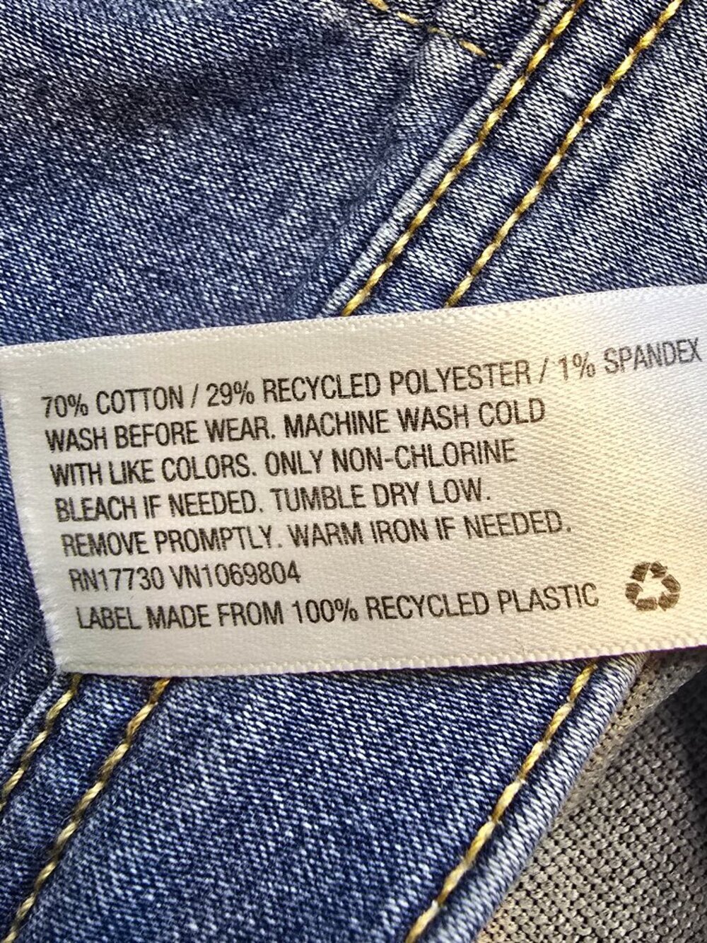 Cat & Jack Toddler Girls Long Sleeve Jean Jacket - Blue - Picture 4 of 4